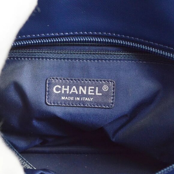 Auth Chanel Blue Coated Canvas Paris-Biarritz Tote PM Handbag - Picture 12 of 15